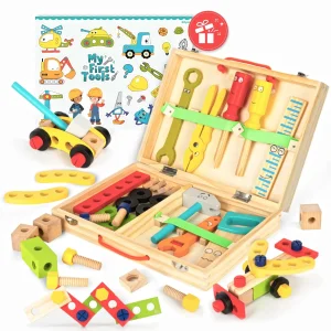 Children's Educational Wooden Workbench & Tools Kit Wholesale Pretend Game Construction Toys
