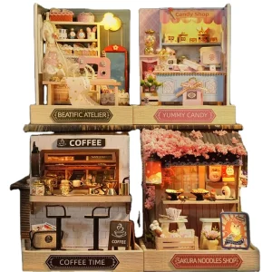 Wooden Dollhouse DIY Kit Mini Cottage