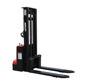 Full Electric Self Loading Forklift Stacker 500kg 1000kg Walk Behind Hydraulic Self Lifting Pallet