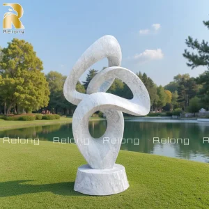 Outdoor Modern Garden Art Abstract Marble Sculpture Garden Statue for Sale