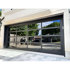 Slim Frame Frosted Glass Garage Door Aluminium for Private Parking