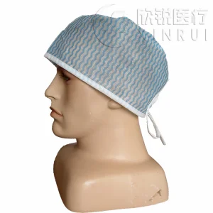 Disposable Medical Doctor Cap Surgeon Cap Surgical Cap with Strip Pattern 19 Inch