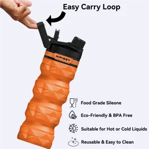 Collapsible Silicone Travel Water Bottle for Outdoor Adventures