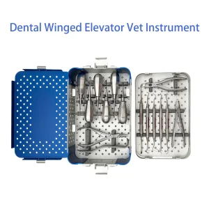 QSWTITAN Pet Extraction Forceps Surgical Instruments Dental tool Kit with Sterilization box Dogs Featuring Kit