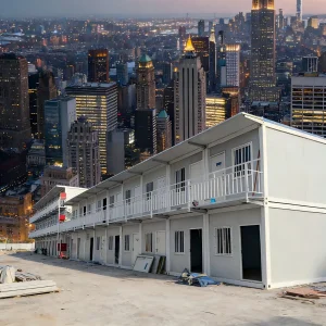 كابينة حراسة أمنية من حاوية مسطحة معتمدة من CE 20FT مبنى مسبق الصنع صغير الحجم للتصدير المباشر من المصنع إلى جميع أنحاء العالم