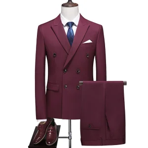 Hot Sale High Quality Men's 3-Piece Tuxedo Wedding Safari Suit with Button Fly Closure for Business Office
