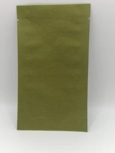 Eco-friendly Fiber Texture Packaging Bag Natural Grass Paper Effect Foil Pouch Custom Printed 3-Side Seal Bag for Tea &amp; Coffee