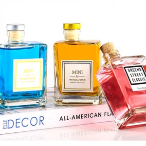 Wholesale 250 ml square shape vodka glass bottle