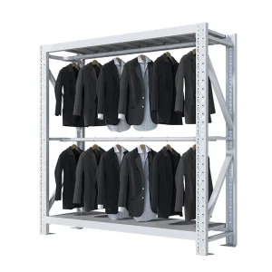 Metal Hanging Cloth Warehouse Rack Industrial Garage Steel Shelf Stacking Rack Boltless Shelf Unit