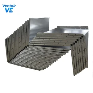 L Shaped HVAC Ventilation System Flange Galvanized Steel Rectangular Air Duct