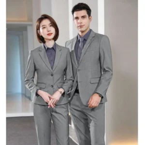 High Quality 65.2% Polyester 34.8% Viscose 2-Button Solid Formal Lounge Business Dress Suits Company Concierge Uniform For Women