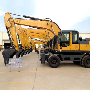Xe210wd 21 Ton Wheel Excavator with 0.9m³ Long Reach Hydraulic Boom