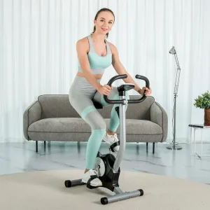 Fitness Indoor Cycling Belt Drive Stationary Bike Trainer Cardio Upright Exercise Bike with LCD Display