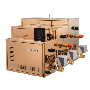 Atcsteam 3 6 9 12 15 18 21 Kw at-S Series Automatic Self-Draining Back Flush Wet Steam Bath Room Sauna SPA Steam Generator with Control Panel