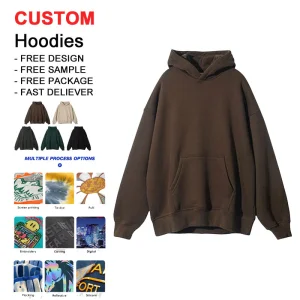 High Quality Women's Cotton Oversized Hoodie Winter Knitted Fabric Custom Logo Printed Front Embroidered Sweatshirt S Casual