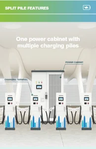 New DC Electric Car Charging Station Split Multi-Gun EV Charger for Public Commercial Fleet