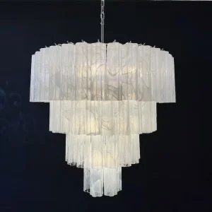 Italy Suspension Lamp Home Decorative Pink Crystal Murano Glass Modern Design Ceiling Chandelier