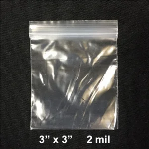 3X3inch 2mil Custom Clear Ziplock Zipper Polyethylene Resealable Packaging Bags
