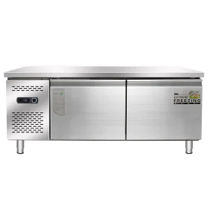 Customized Commercial Food Prep Cooling Workbench Under Counter Refrigerating Worktable