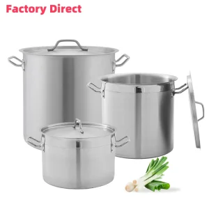 Daosheng High Quality Non Reactive Surface Safe for Acidic Foods and Long Lasting Use 304 Stainless Steel Soup Pot
