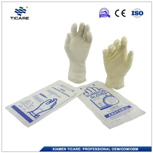 Luvas Cirúrgicas Estéreis de Látex Natural Sem Pó para Hospital Clinc