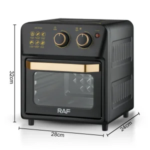 RAF Multifunctional New Design Air Fryer 1250W Mechanical Control Oil Free Hot Air Baking Visual Window