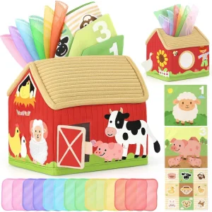 Soft Fabric Crinkle Montessori Square Sensory Toys for Newborns and Kids Educational Preschool Learning