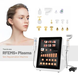 2 em 1 Dispositivo de Cuidados com a Pele de Rejuvenescimento Anti-Envelhecimento com Plasma Ozone e Lifting RF