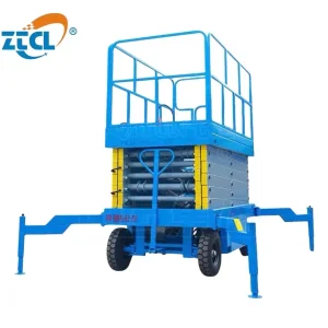 Ztcl CE Mobile Steel Hydraulic Lift Electric Aerial Scissor Type 6m 8m 10m 12m Portable Elevator Scissor Platform for Outdoor