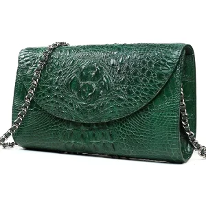 Crocodile Skin Clutch Bag