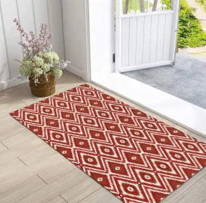 American retro crossover entrance foot mat