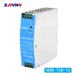 Zjivnv Ndr-150-12V 12.5A DIN Rail Ai Intelligent Power Saving Space High Efficiency Switching Power Supply 24V AC to DC