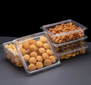 Food Safe Eco-Friendly Rectangle Customized Pet Plastic Cake Box