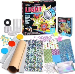 DIY Kaleidoscope Craft Kit with Prism, Optical Illusion Science Experiment Educational STEM Toy