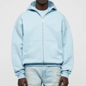 Wholesale Custom Blank Men's Zip Up Hoodie Custom Logo Puff Print Cardigans With Oversize Zipper Hoodies Unisex