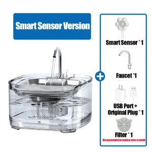 Certified Quiet Smart Pet Water Fountain with 4 Stage Filter Bebedero Para Mascotas