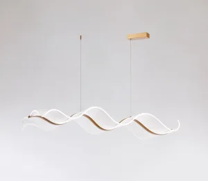 Modern Wave Shape LED Pendant Light for Stylish Decor