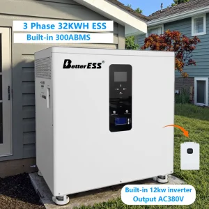 All-In-One 51.2V 628Ah 560Ah 32kWh 28kWh Lithium Battery+ 12KW AC380V Inverter Home Energy Storage System WiFi Monitor