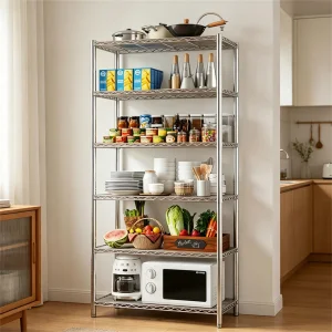 Convenient Tools Assembly Stainless Steel Multi-Level Corrosion Protection Rack for Kitchen Pantry Storage