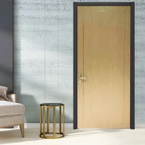 Interior Apartment Fireproof Emergency Laminated Veneer Metal Frame Entrance Fire Exit Solid Timber Room Fire Emergency Wooden Entry Fire Rated Wood Door