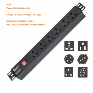 Reliable 19-Inch Rack PDU with 6, 8, 10, and 12 Socket Options Power Distribution Unit for Server Racks