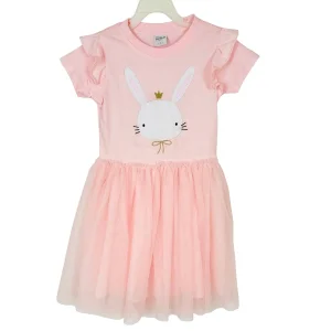 Vestido de tul de manga corta