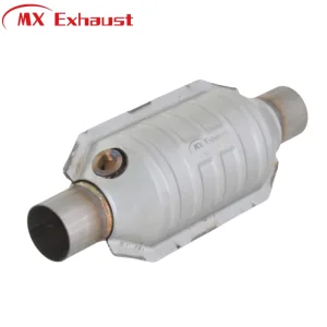 2" Inlet 13" Overall Length Catalytic Converter Universal High Flow Front Converter Direct-Fit with O2 Port
