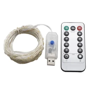 Remote Control USB Copper Wire LED String Lights Low Voltage Waterproof Outdoor New Year Lantern Festival Lighting Decoration