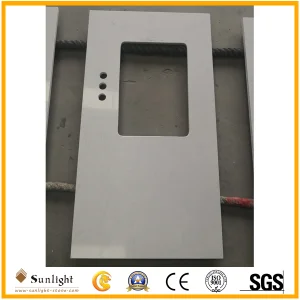 Prefabricated Artificial Marble Vanity Top with Rectangle Sink