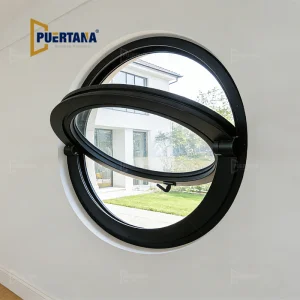 Bespoke Aluminum Rotatable Round Window Central Axis Rotating Vertical Pivot Window