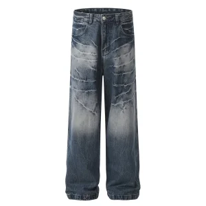 Calça Jeans Masculina Faded Premium Soft com Lavagem Clara e Estilo Fashion Flare