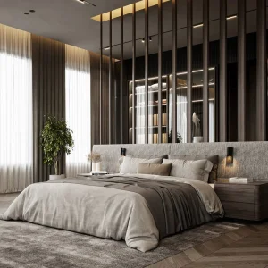 Cama de madera robusta de alta calidad con listones