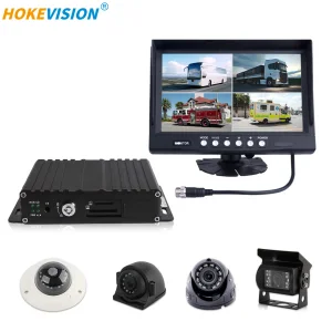 4ch Truck Bus Car Security Parking Vehicle Fleet Tracking Device Reversing Rear 360 View Camera System with Screen and Mdvr Gps