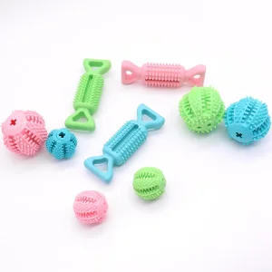 Custom Durable TPR Dog Chew Toy Eco-Friendly Interactive Treat Dispenser Sustainable Silicone Rubber Balls for Puppies Cats Pet